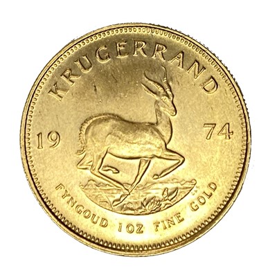 Lot 106 - South Africa, gold Krugerrand coin, 1974