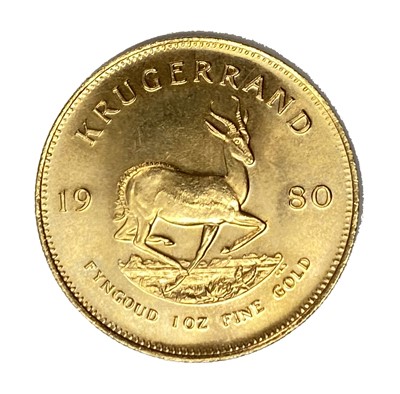 Lot 112 - South Africa, gold Krugerrand coin, 1980