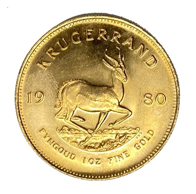 Lot 114 - South Africa, gold Krugerrand coin, 1980