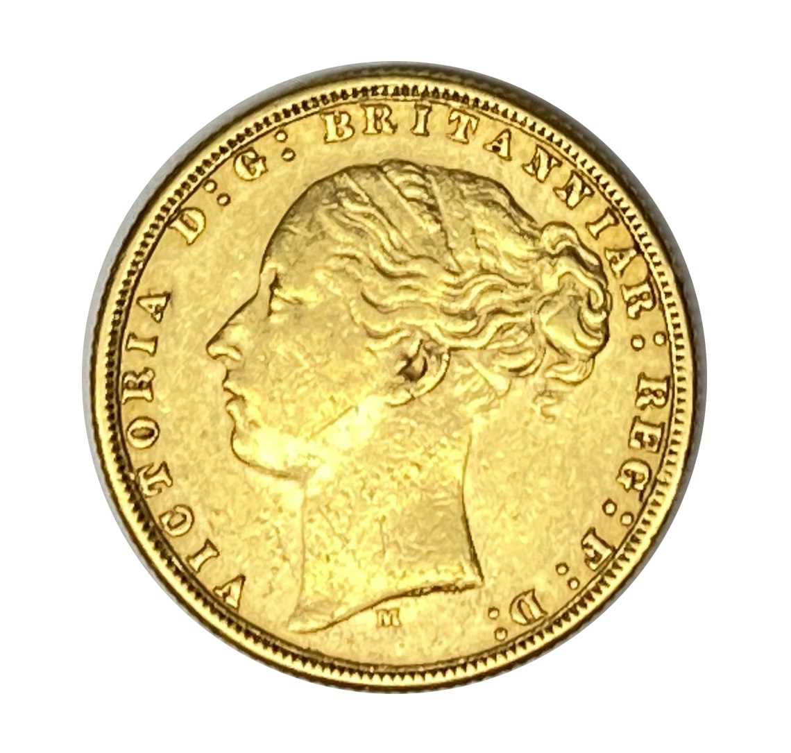 Lot 2 - Queen Victoria gold Sovereign coin, 1876