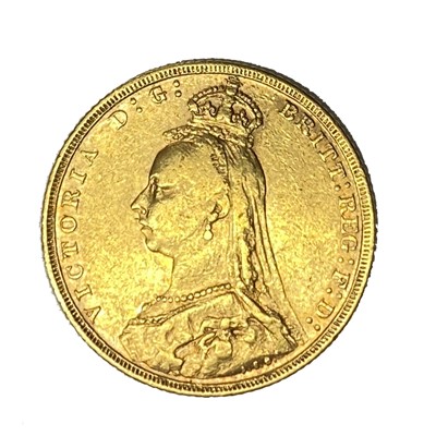 Lot 8 - Queen Victoria gold Sovereign coin, 1892
