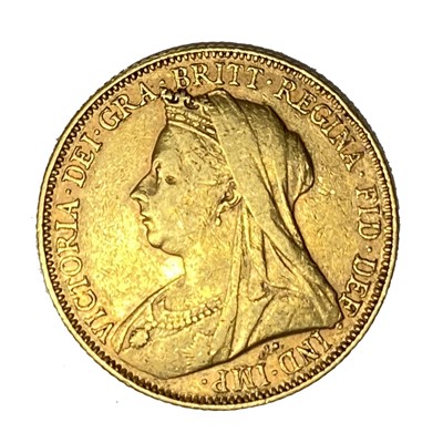 Lot 15 - Queen Victoria gold Sovereign coin, Melbourne mint, 1901