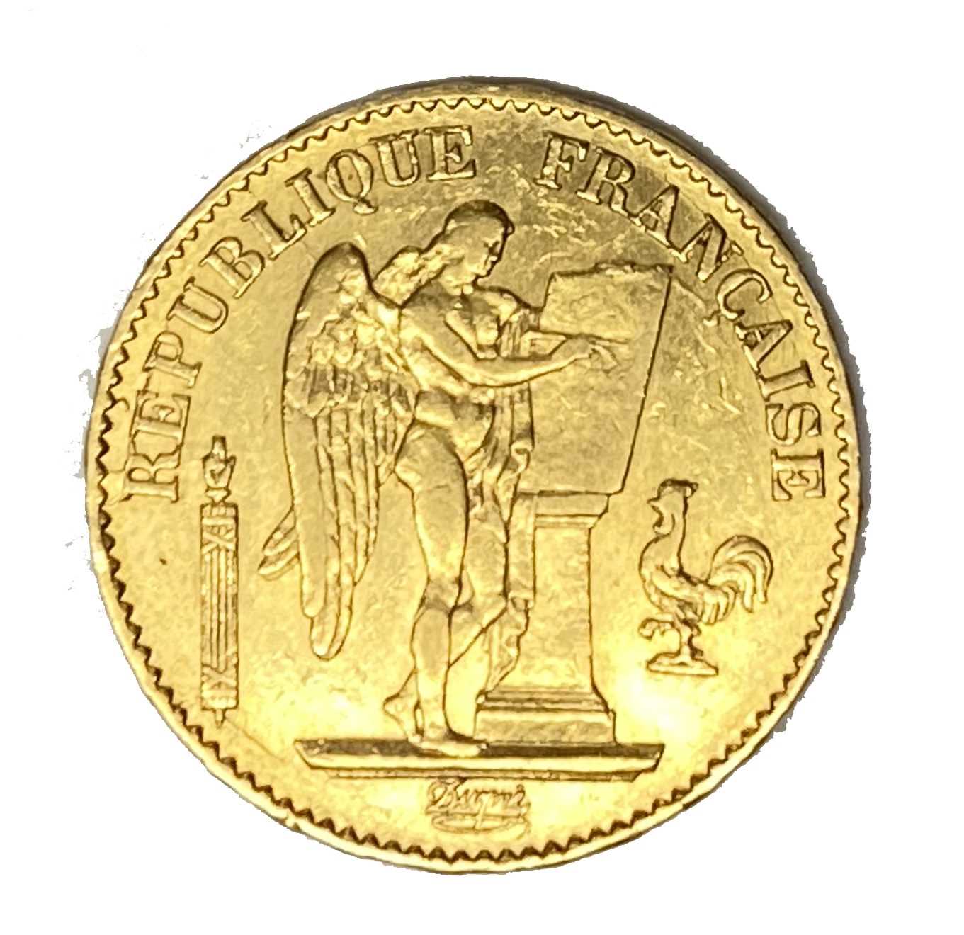 Lot 119 - French Republic 20 Franc gold coin, 1876