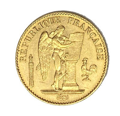 Lot 121 - French Republic 20 Franc gold coin, 1895