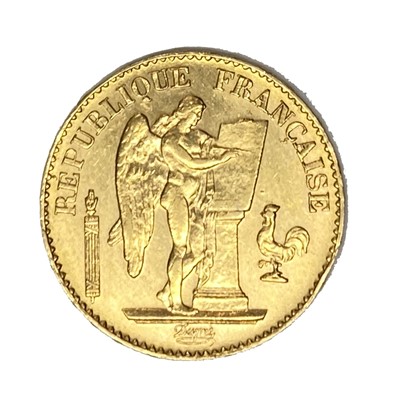 Lot 122 - French Republic 20 Franc gold coin, 1897
