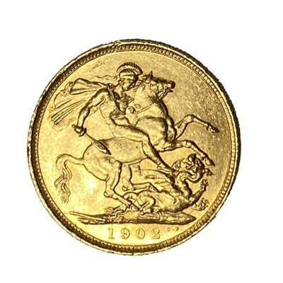 Lot 17 - Edward VII gold Sovereign coin, 1902, Sydney mint
