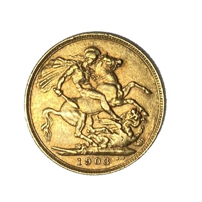 Lot 20 - Edward VII gold Sovereign coin, 1903, Perth mint
