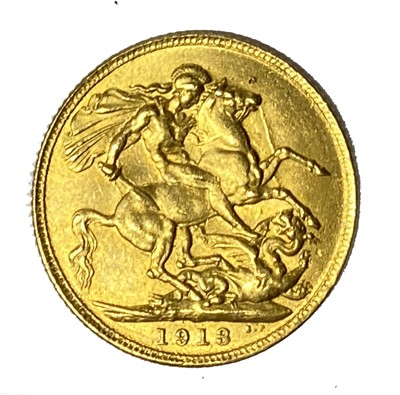 Lot 50 - George V gold Sovereign coin, 1913, Perth mint