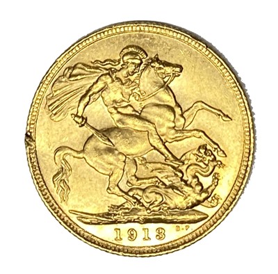 Lot 51 - George V gold Sovereign coin, 1913, Sydney mint