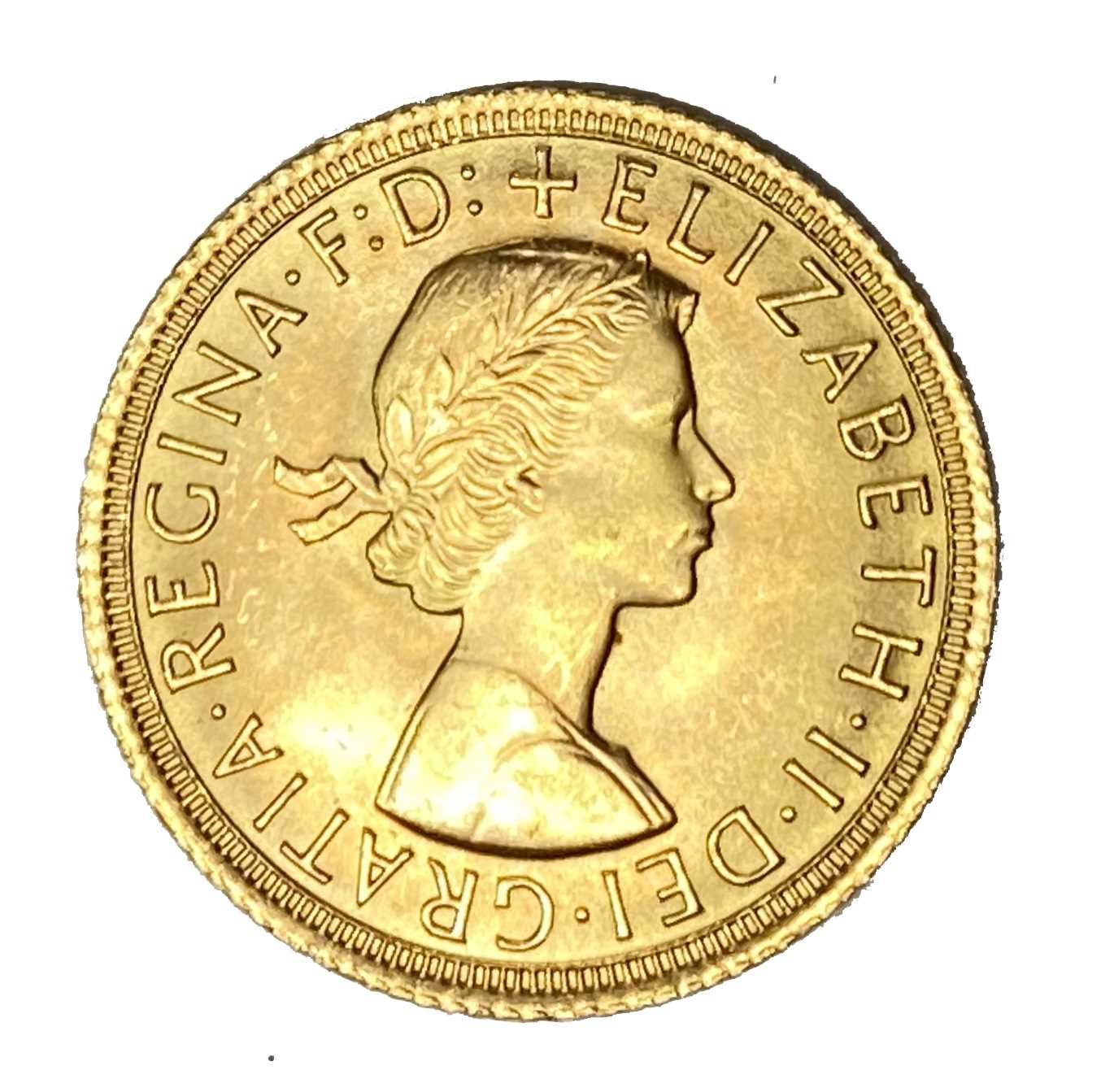 Lot 65 - Elizabeth II gold Sovereign coin, 1965