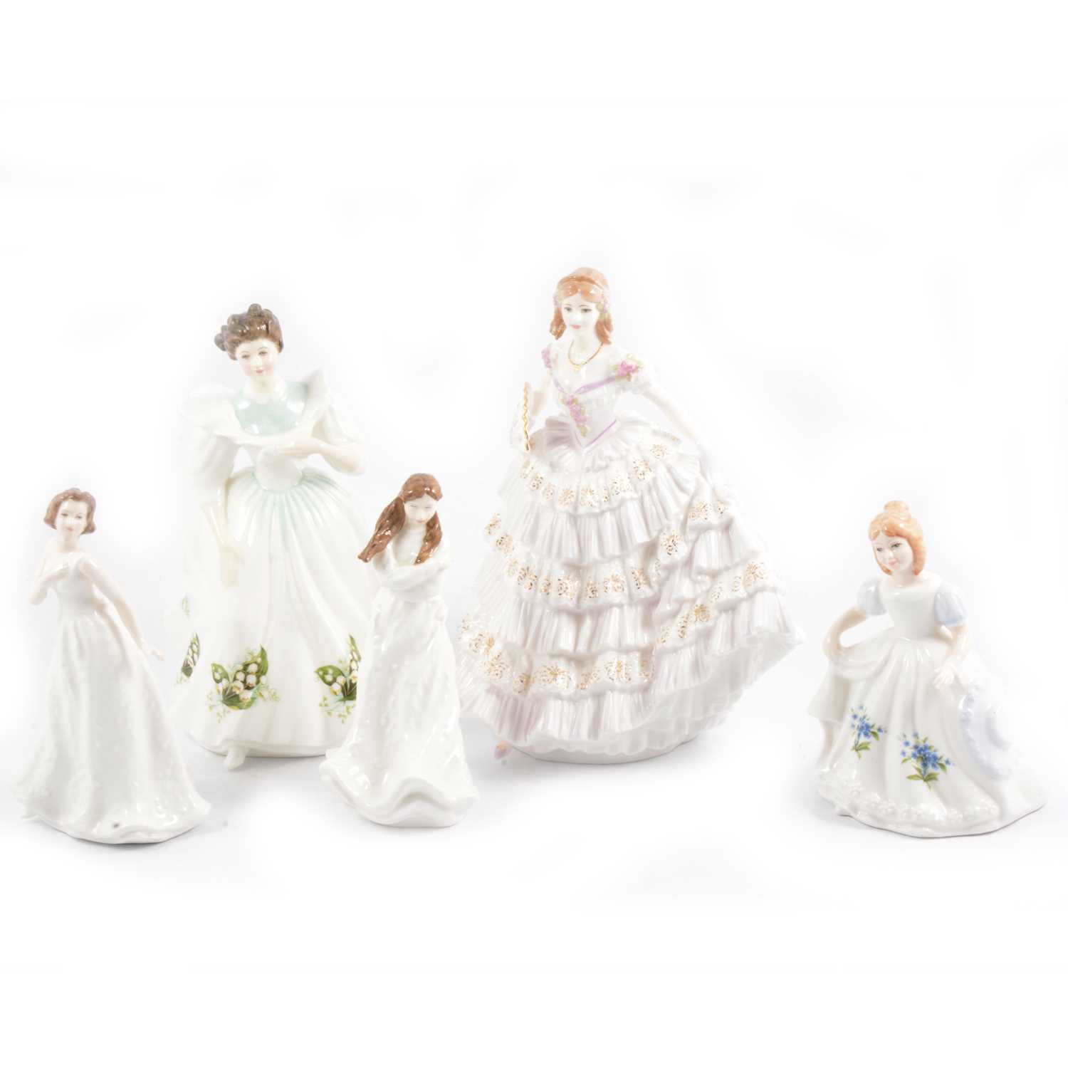 Lot 29 - Five assorted Royal Doulton and Royal Albert figurines.