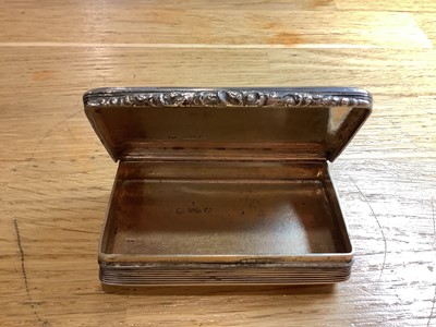 Lot 149 - Silver snuff box, Nathaniel Mills, Birmingham 1843.