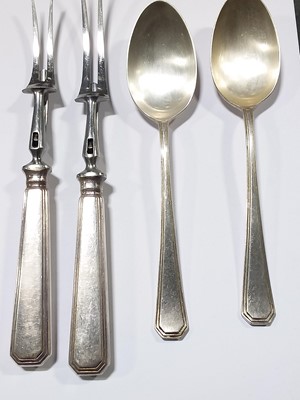 Lot 156 - Canteen of silver-plated cutlery by Mappin & Webb