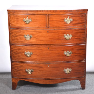 Lot 404 - Victorian mahogany bowfront chest of drawers