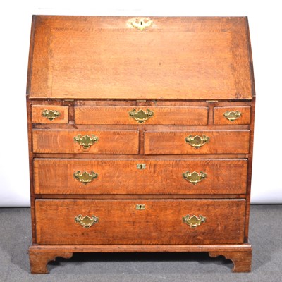 Lot 455 - George III oak bureau