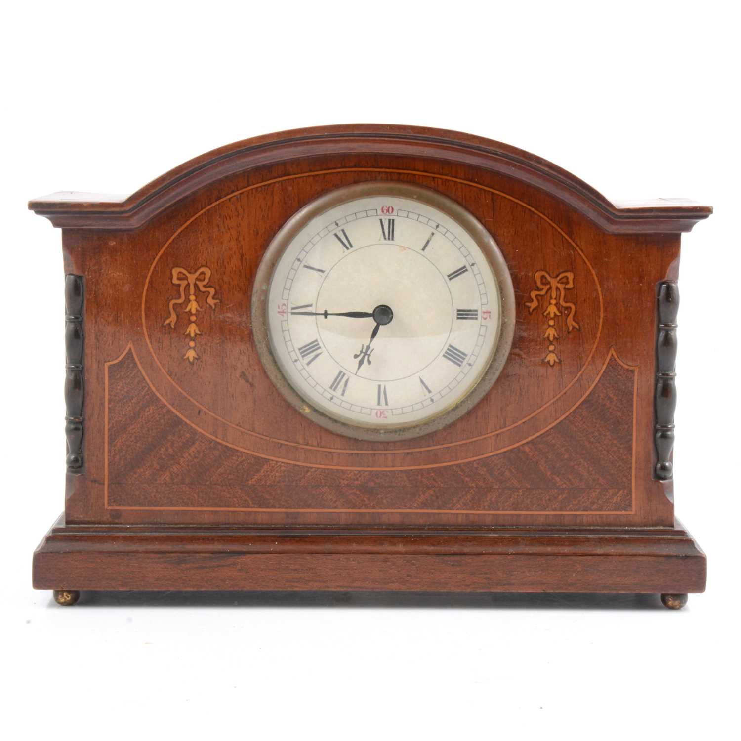 Lot 121 - Edwardian mahogany mantel clock case.