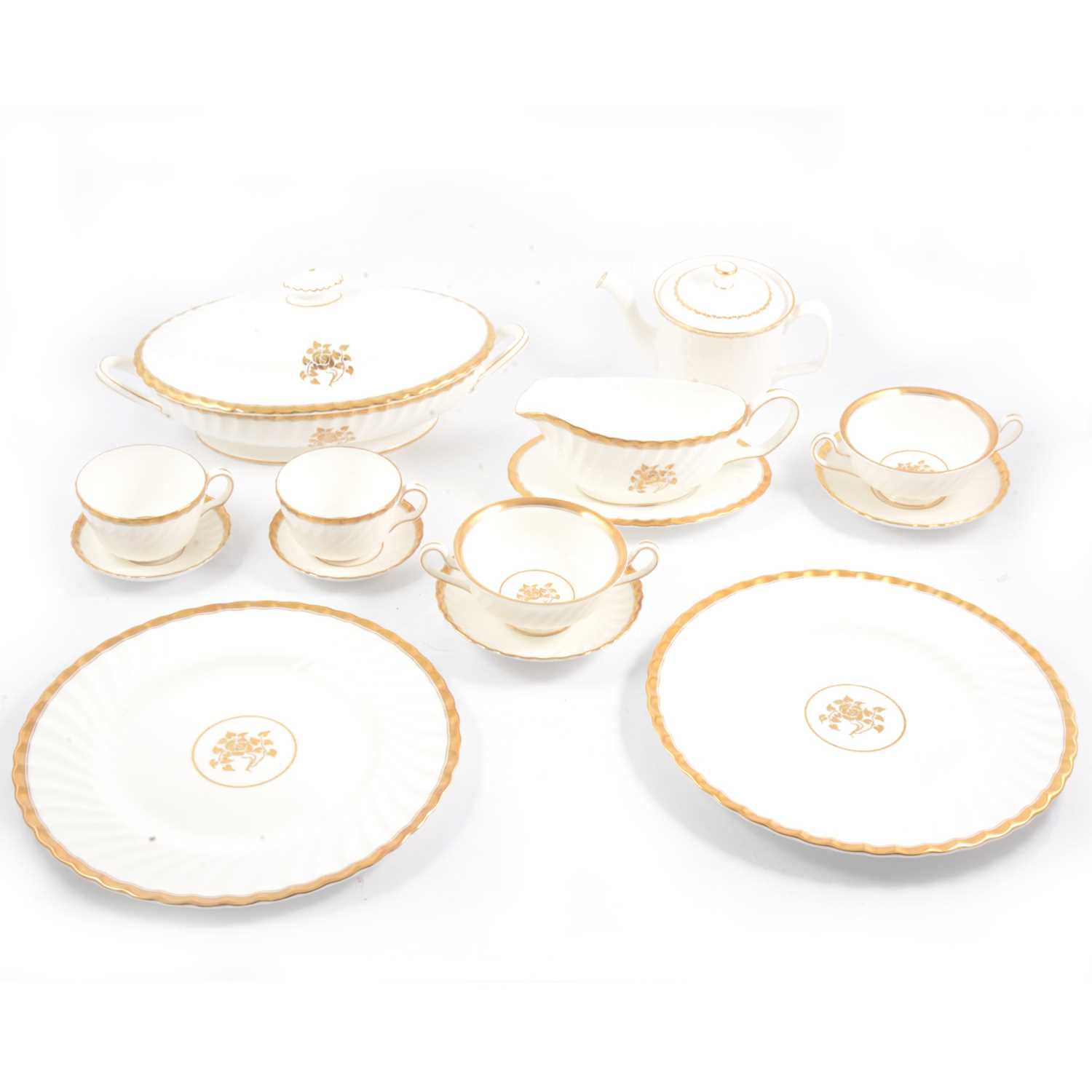 Lot 61 - Minton "Gold Rose" part dinner and tea service.