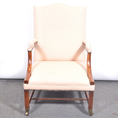 Lot 361 - George III style Gainsborough armchair