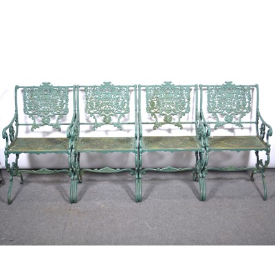 Lot 404 - Painted aluminum six-piece patio set