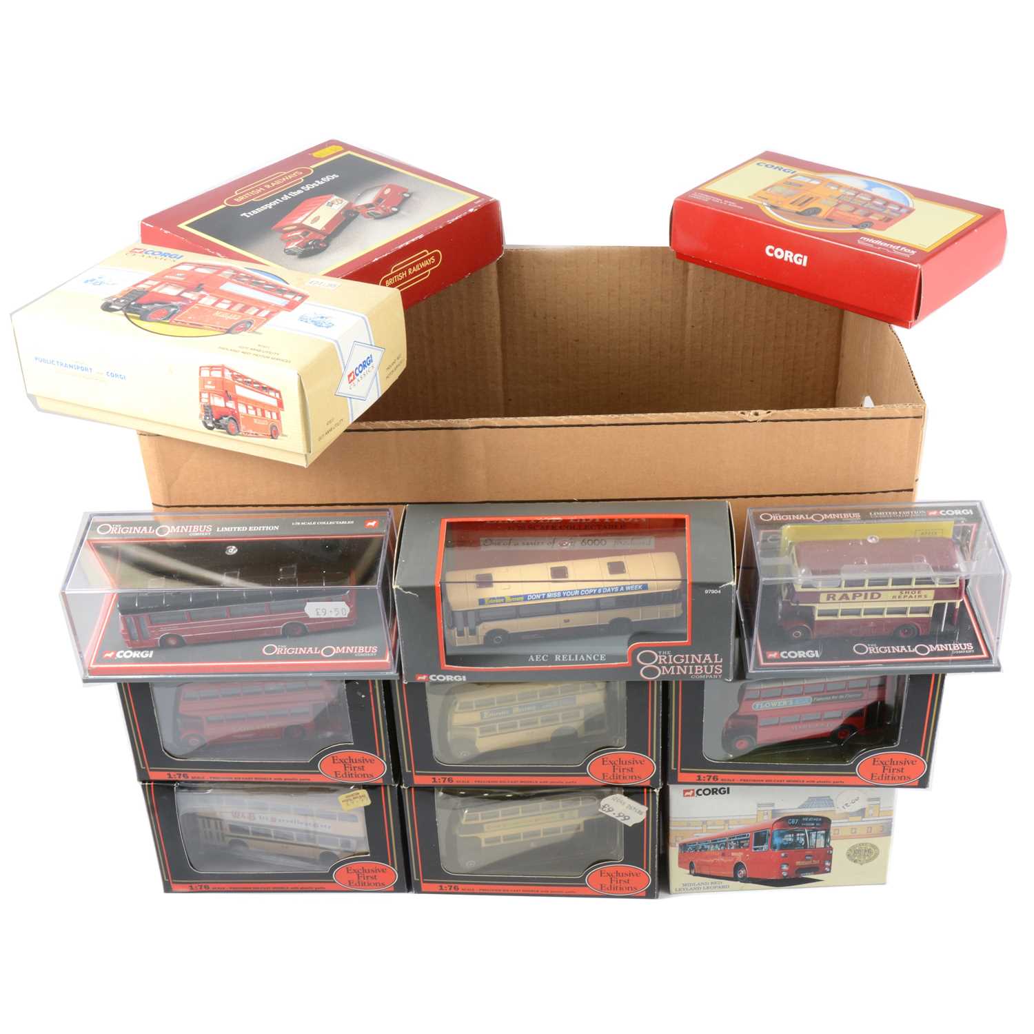 Lot 166 - Modern die-cast model buses, various makers, mostly Leicester and Midlands