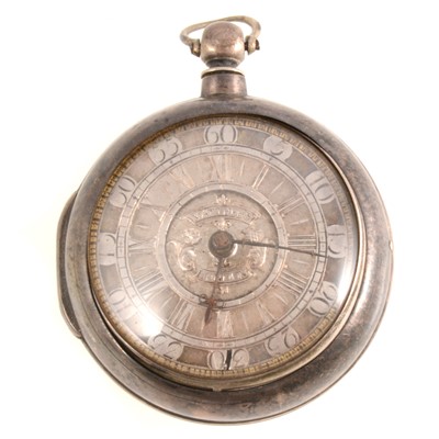 Lot 313 - Matthews of London white metal pair case pocket watch.