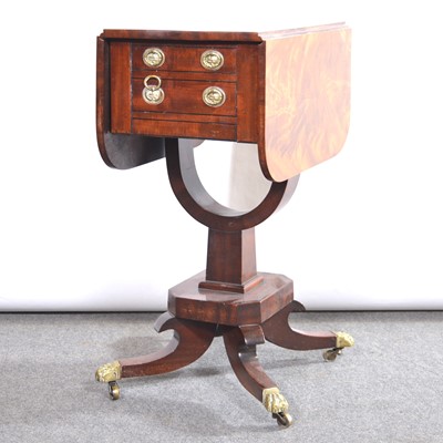 Lot 469 - Early Victorian mahogany work table