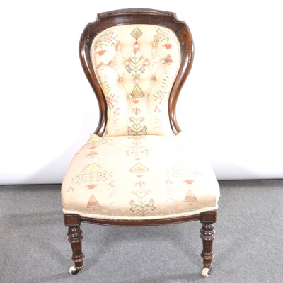 Lot 421 - Victorian mahogany nursing chair