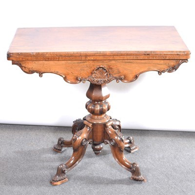 Lot 431 - Victorian rosewood card table