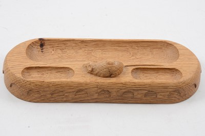 Lot 1028 - Robert 'Mouseman' Thompson of Kilburn, an oak pen tray