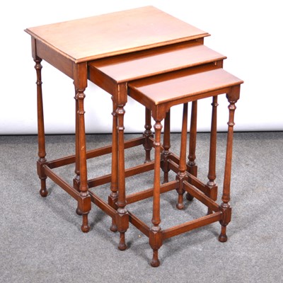 Lot 458 - Nest of three mahogany tables