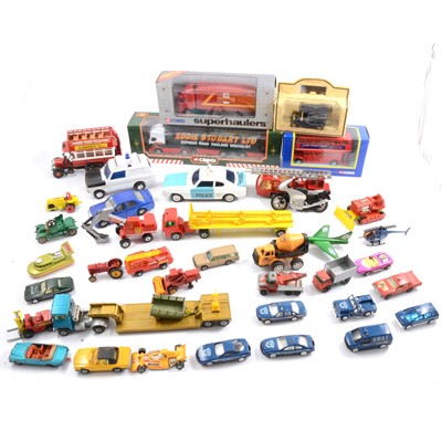 Lot 76 - Diecast vehicles including examples by Corgi, Matchbox, Lledo and Majorette.