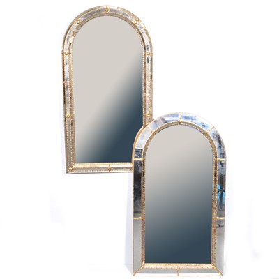 Lot 418 - Near pair of alcove wall mirrors, late 20th century/ 21st century.