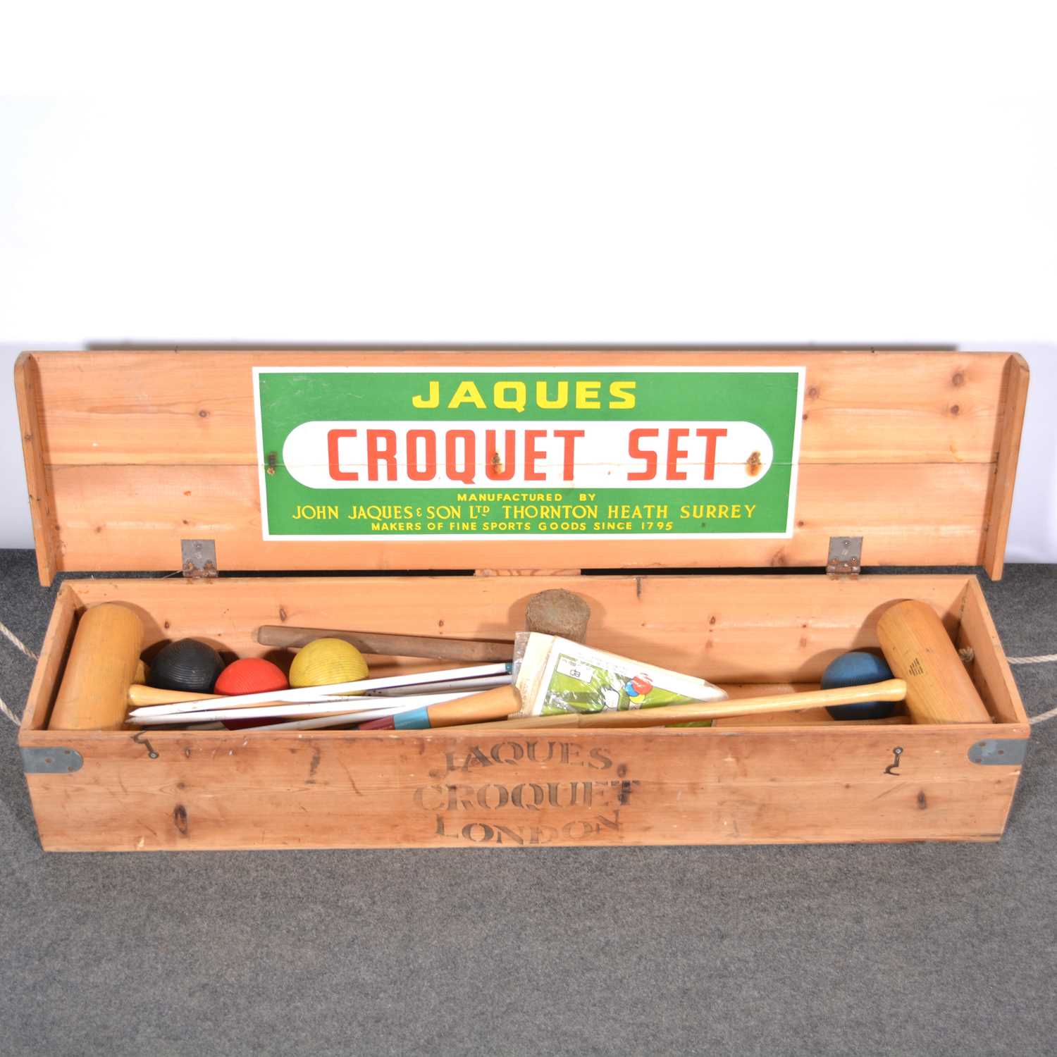 Lot 700 - Jaques croquet set, boxed