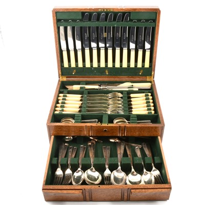 Lot 184 - Silver plated canteen of cutlery