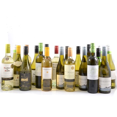 Lot 216 - Twenty one bottles of assorted white table wine.