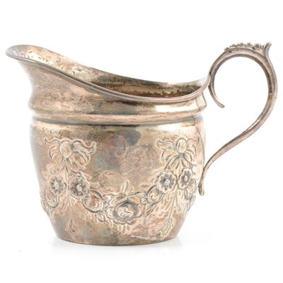 Lot 243 - Silver cream jug, John Gilbert & Co, Birmingham 1896.