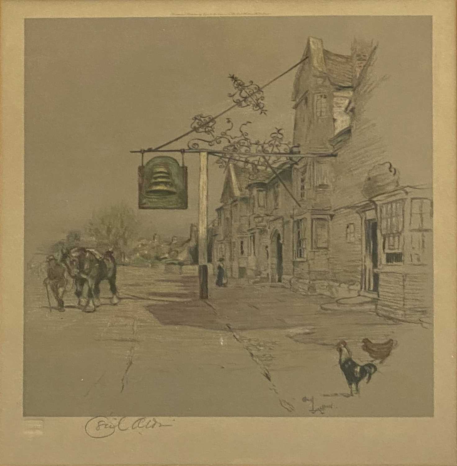 Lot 467 - After Cecil Aldin, The Bell Inn at Stilton