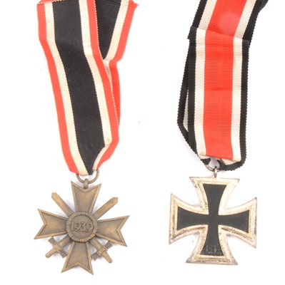 Lot 136 - German WWII style Iron Cross and a Merit Cross