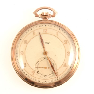 Lot 314 - Mappin - a 9 carat yellow gold open face pocket watch.