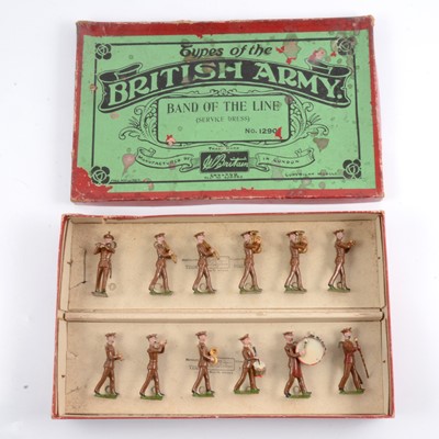 Lot 204 - Britains Band of the Line in Service Dress set of lead-painted figures.