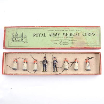 Lot 205 - Britains Royal Army Medical Corps lead-painted figures set.