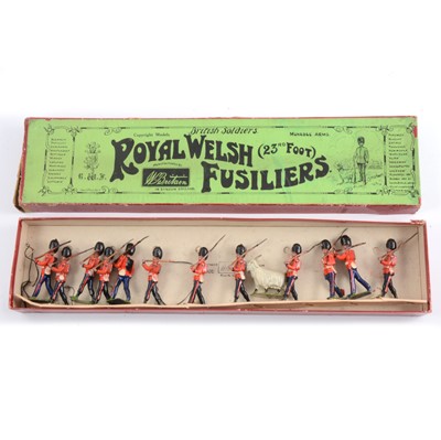 Lot 247 - Britains Royal Welsh Fusiliers painted lead figure set.