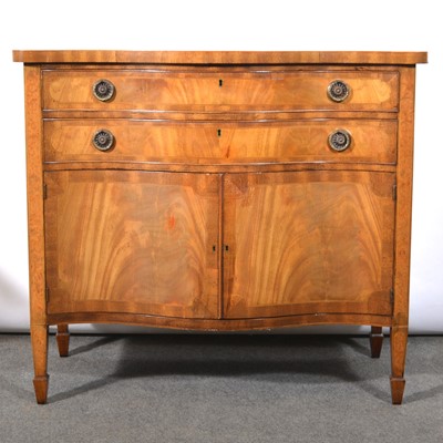 Lot 589 - George III style serpentine shape side cabinet