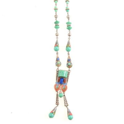 Lot 279 - Islamic influenced sautoir necklace probably Max Neiger of Gablonz.