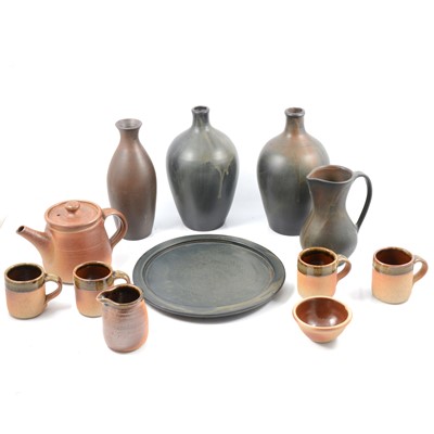 Lot 51 - Mulcheney Pottery studio pottery table ware, and Continental studio pottery vessels.