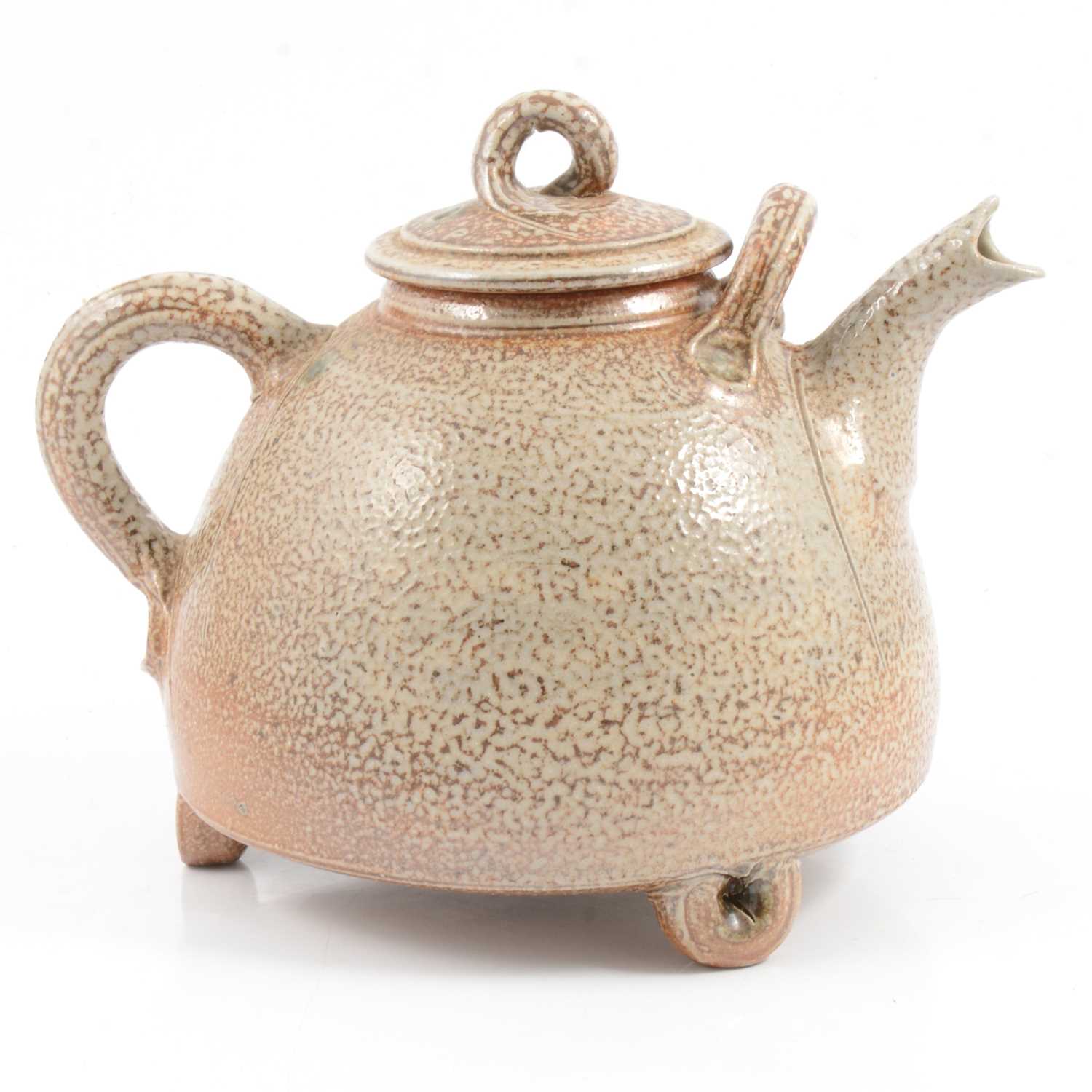 Lot 7 - A studio pottery stoneware teapot by Michael Casson