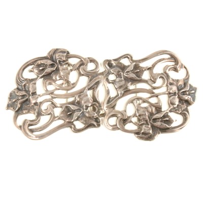 Lot 225 - Art Nouveau silver nurses buckle.