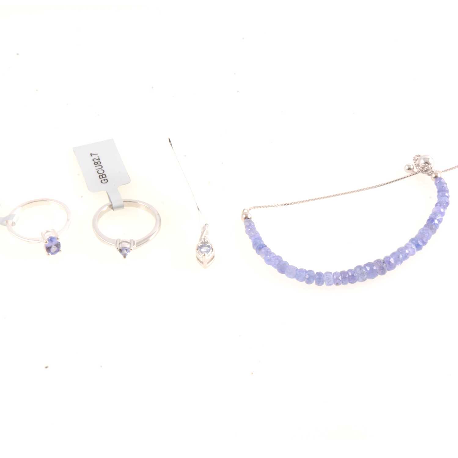 Lot 234 - Gemporia - Tanzanite rings, bracelet and pendant.