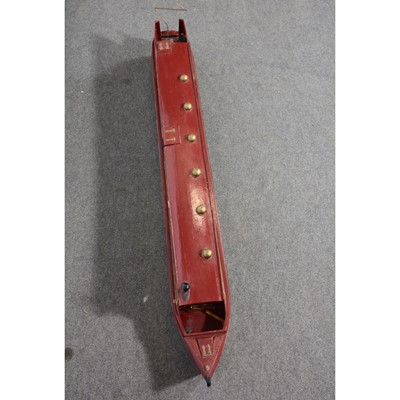 Lot 81 - Scratch-built wooden model of a Narrowboat