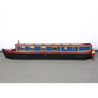 Lot 81 - Scratch-built wooden model of a Narrowboat